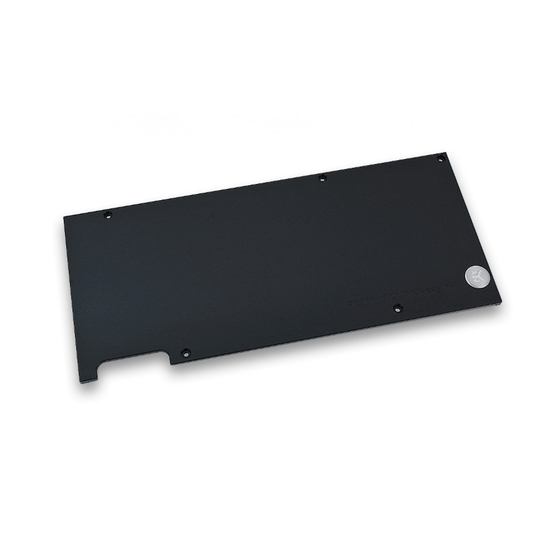ekwb EK-FC980 GTX Ti Classy KPE Installation And Mounting Manual