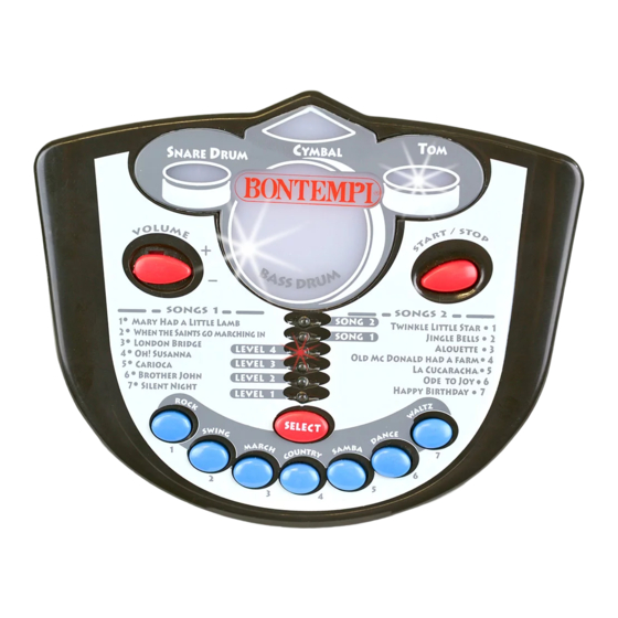 Bontempi Rock Drummer Owner's Manual