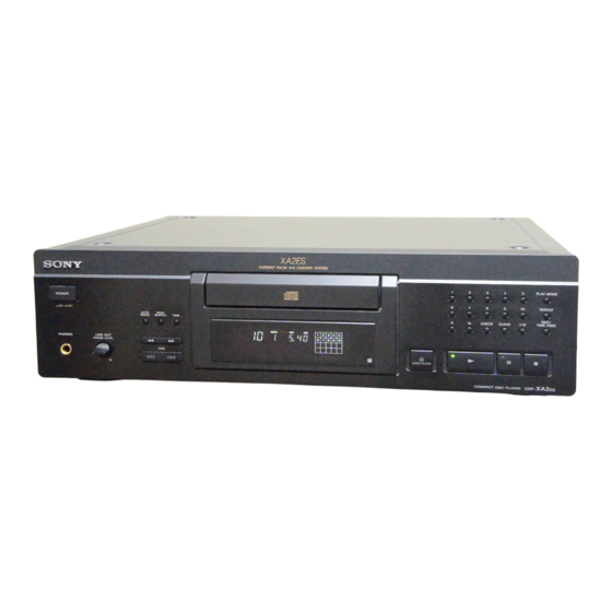 Sony CDP-XA2ES Manuals