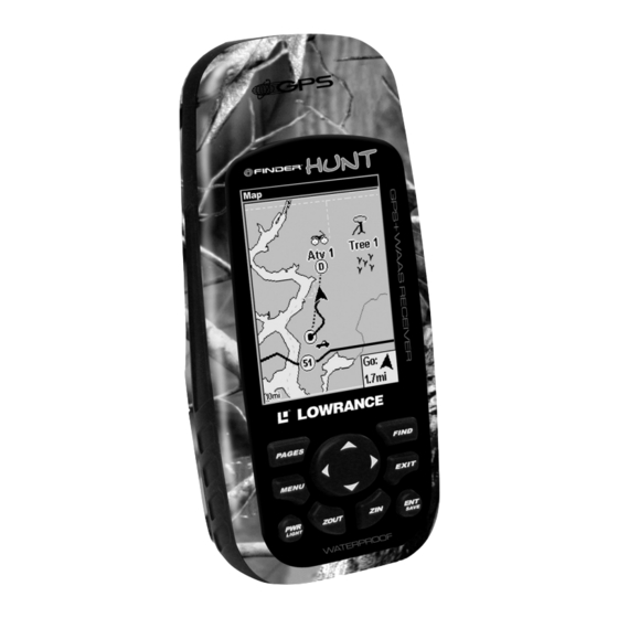 Lowrance Handheld Mapping GPS Receiver Operation Instructions Manual