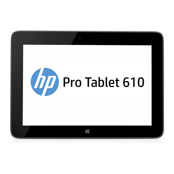 HP Pro Tablet 610 G1 Quickspecs