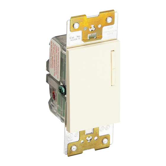 Leviton AC00R-10 Installation Instructions