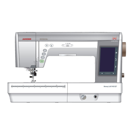 Janome Memory Craft 9450QCP Instruction Book