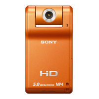 Sony MHS-PM1/V - Webbie Hd™ Mp4 Camera Instruction Manual