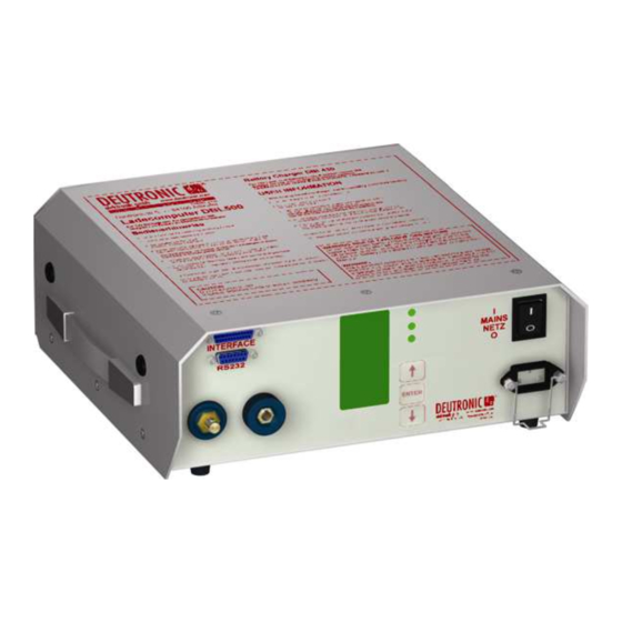 Deutronic DBL1600 Quick Start Manual
