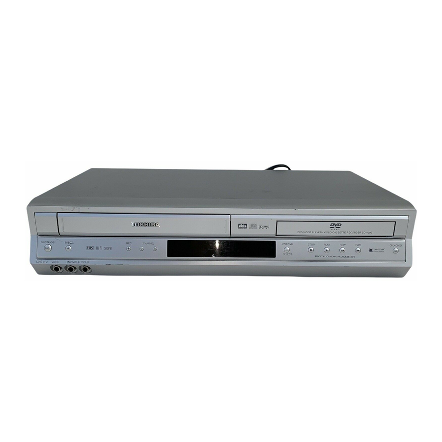 Toshiba SD-V392 - DVD/VCR Combo Manuals