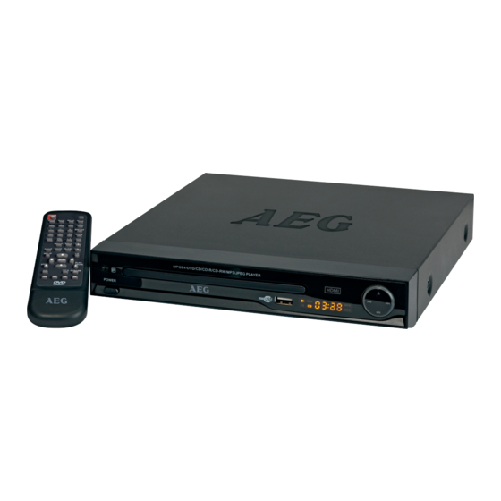 AEG DVD 4550 HDMI Instruction Manual