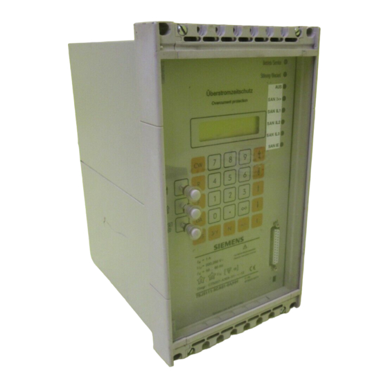 Siemens 7SJ511 Instruction Manual