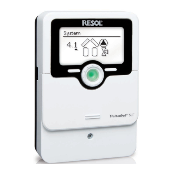 Resol DeltaSol SLT Manuals