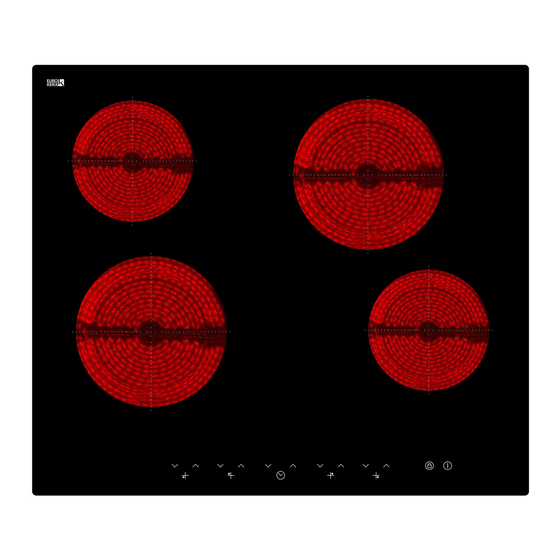 User Manuals: Esatto EE60T 60cm Ceramic Cooktop