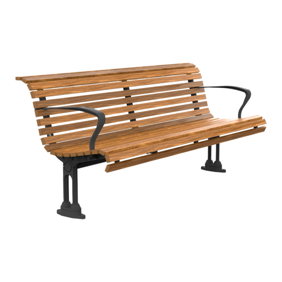Street Furniture Classic Galleria Seat CMG1 Manuals