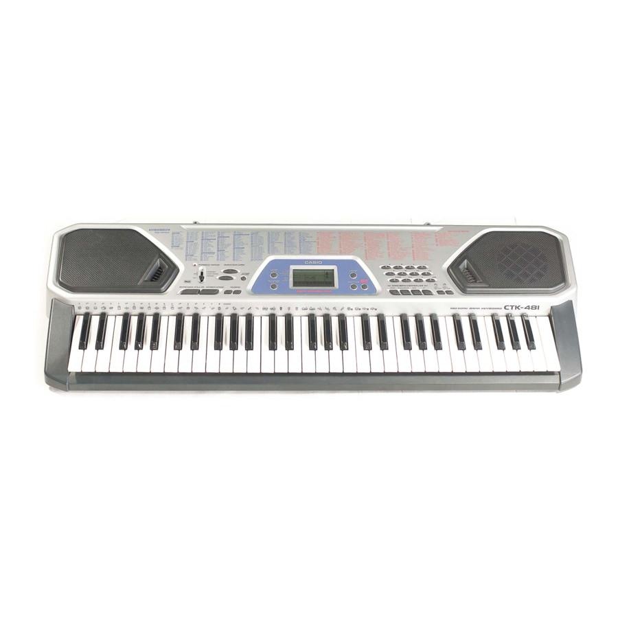 Casio CTK-491 - Portable Keyboard Manuals