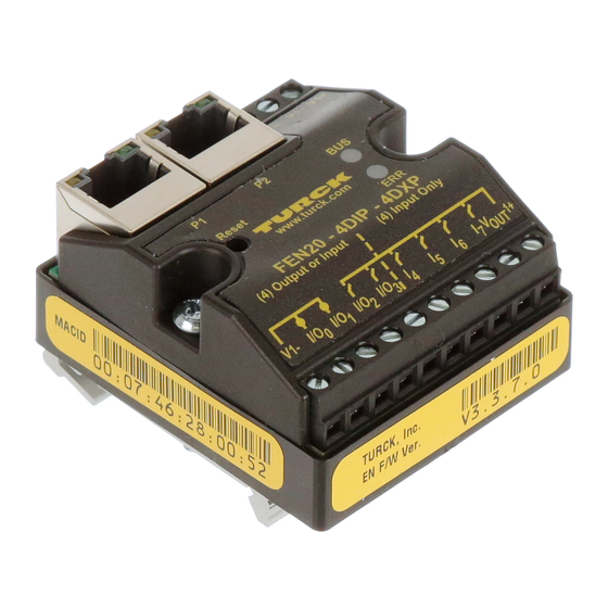 turck FEN20-4DIP-4DXP Getting Started Manual