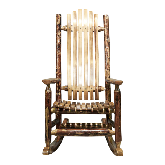 Montana Woodworks Glacier Log Rocker Assembly Instructions