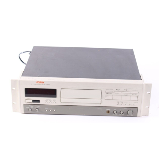 Fostex DIGITAL MASTER RECORDER D-5 Owner's Manual