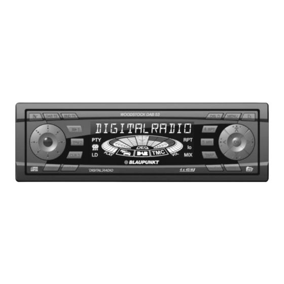 User Manuals: Blaupunkt Woodstock DAB 53 Car Radio