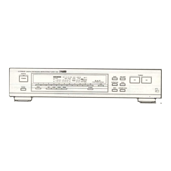 Luxman T-353 Owner's Manual