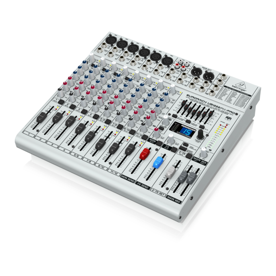 Behringer EURORACK UB1222FX-PRO User Manual