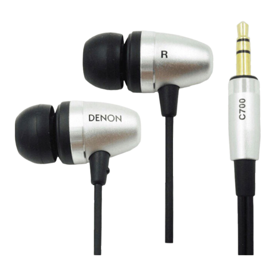 Denon AH-C700-S - Headphones - In-ear ear-bud Operating Instructions