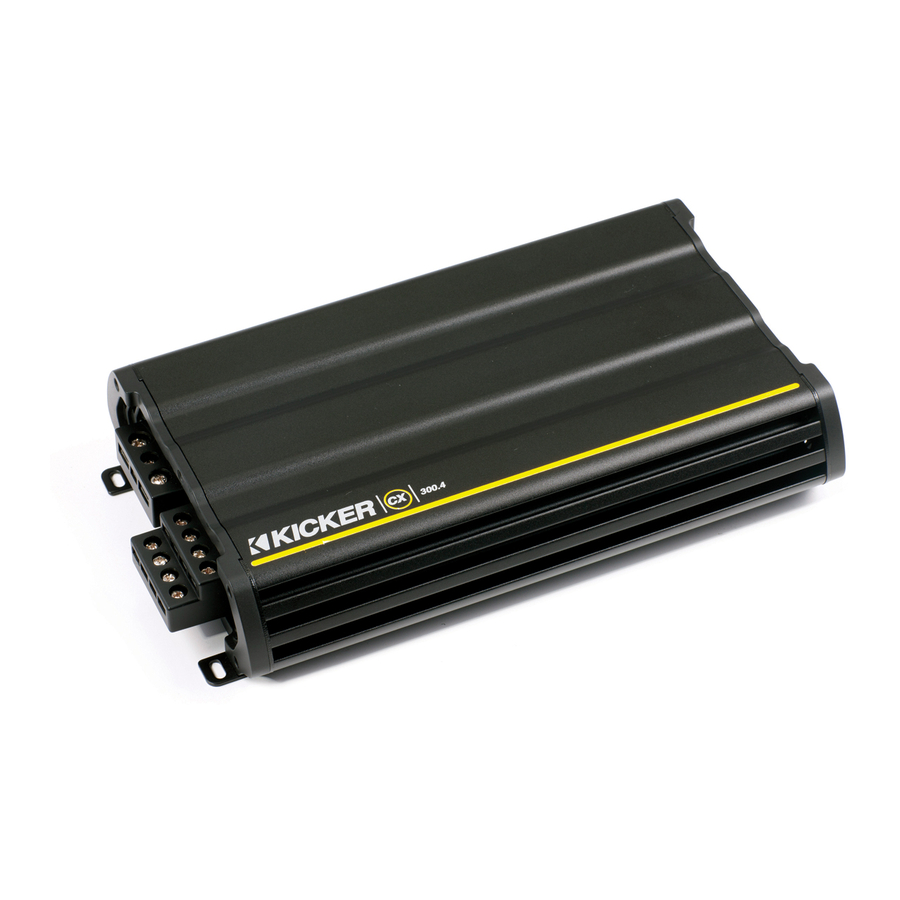 KICKER CX300.4 OWNER'S MANUAL Pdf Download ManualsLib