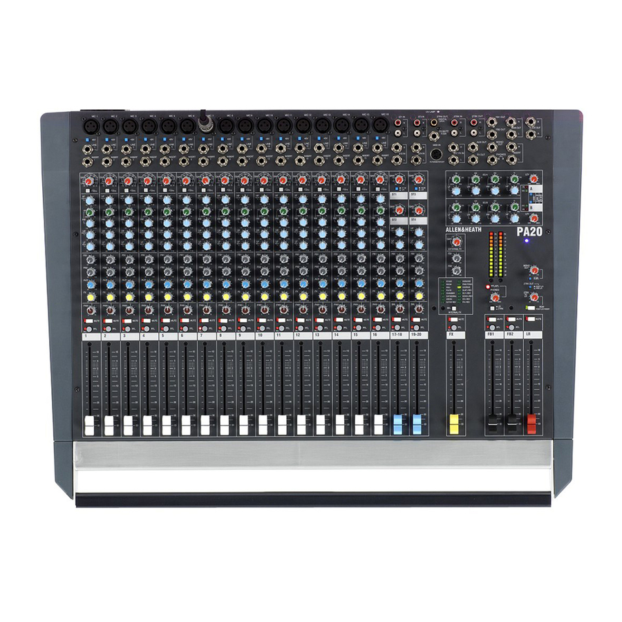 ALLEN & HEATH PA SERIES USER MANUAL Pdf Download | ManualsLib