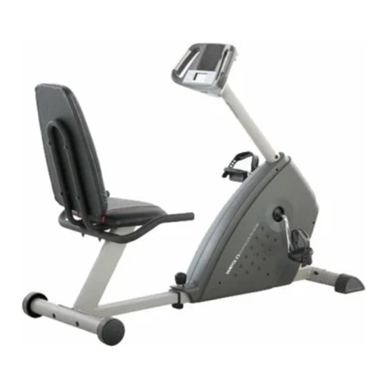 Weslo pro discount recumbent bike manual