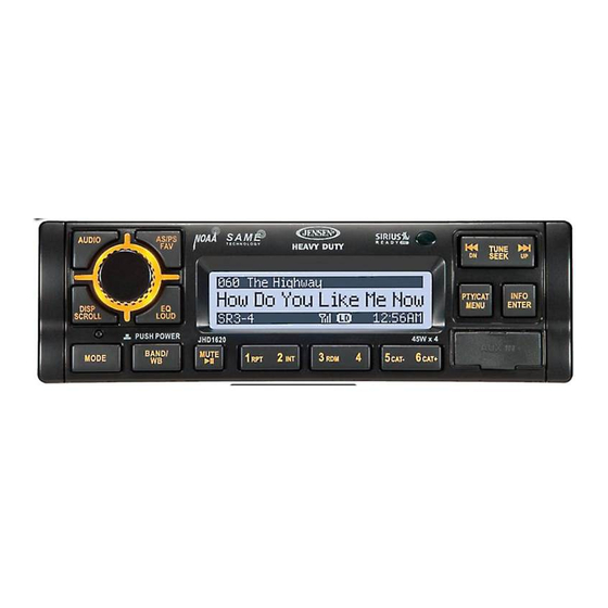 JENSEN HEAVY DUTY JHD1620 INSTALLATION AND OPERATION MANUAL Pdf