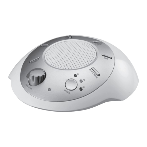 HoMedics SOUND SPA Instruction Manual And  Warranty Information