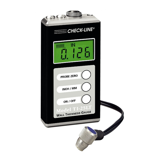 Check-line ULTRASONIC TI-25LT Operating Instructions Manual