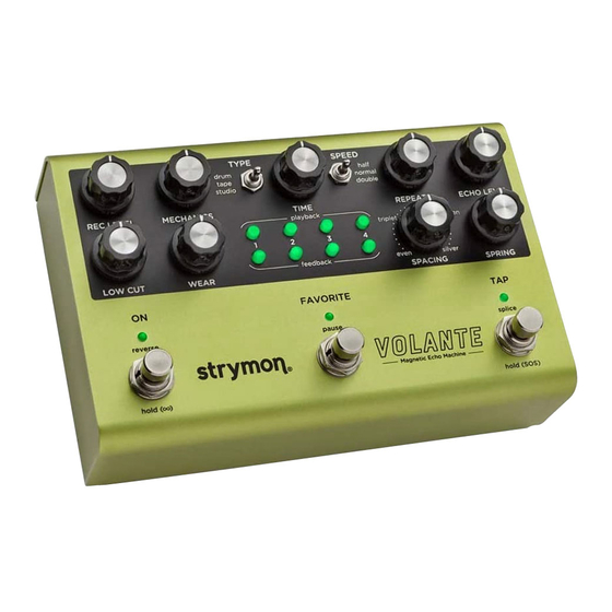 Strymon Volante Magnetic Echo Machine Manuals