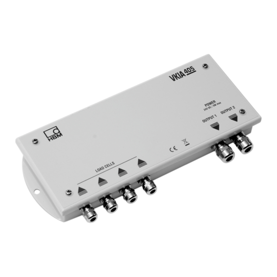 User Manuals: HBM VKIA405 Digital Signal Amplifier