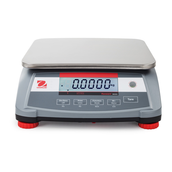 OHAUS Ranger 3000 Series Instruction Manual