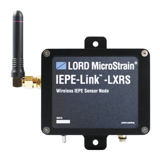 Lord MicroStrain IEPE-Link-LXRS Node Manuals