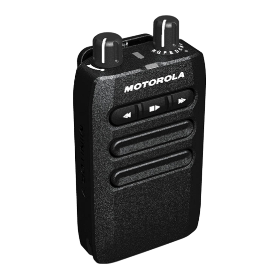 Motorola solutions MINITOR 7 Quick Reference Manual