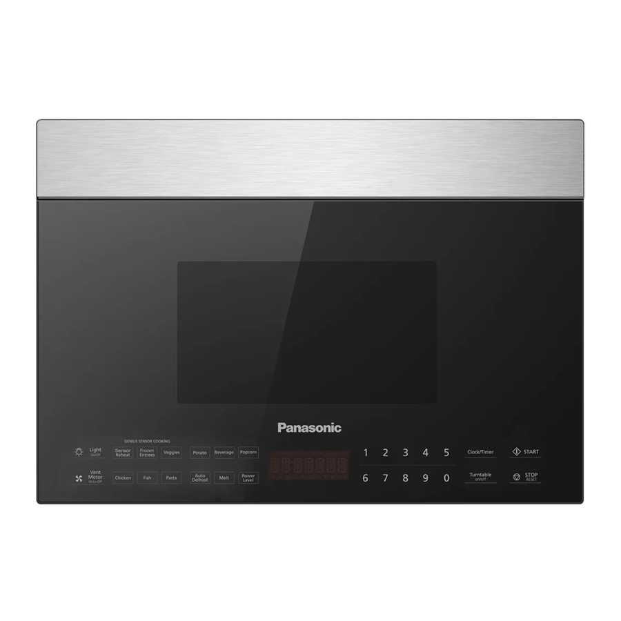 Panasonic NN-SG138S - Over The Range Microwave Oven Manual