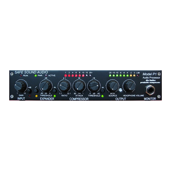 Safe Sound Audio P1 User Manual