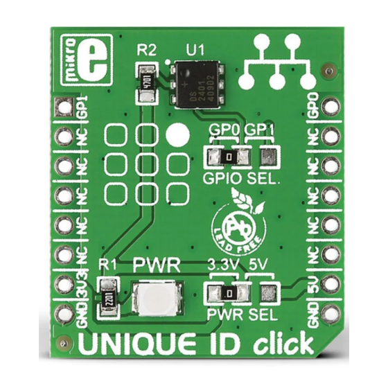 mikroElektronika UNIQUE ID click Manual