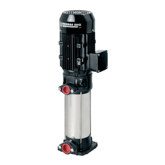 Saci V-NOX 300 Vertical Multistage Pump Manuals