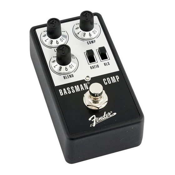 Fender BASSMAN COMP Quick Start Manual