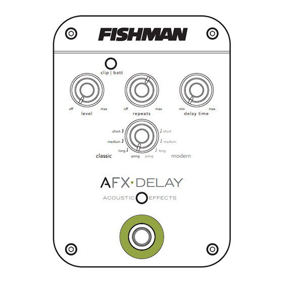 Fishman AFX DELAY Manual