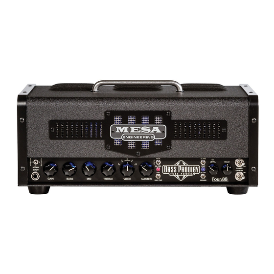 Mesa/Boogie BASS PRODIGY Four 88 Owner's Manual