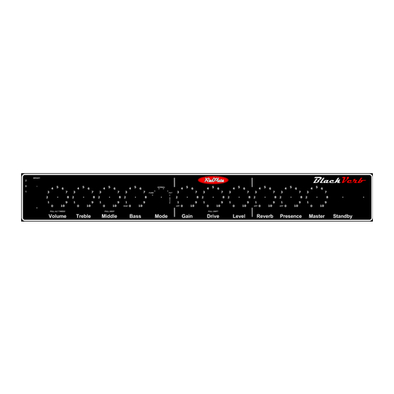 RedPlate BlackVerb Operation Manual