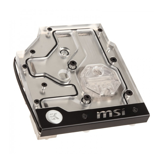 ekwb EK-FB MSI X370 XPower Monoblock Installation Manual