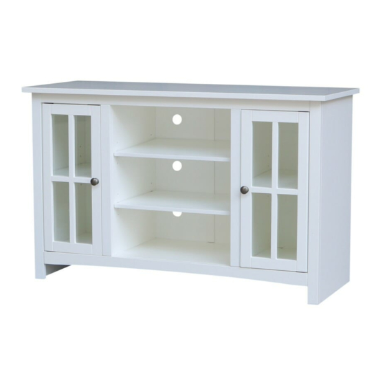 Whitewood Furniture TV-34 Assembly Instructions Manual