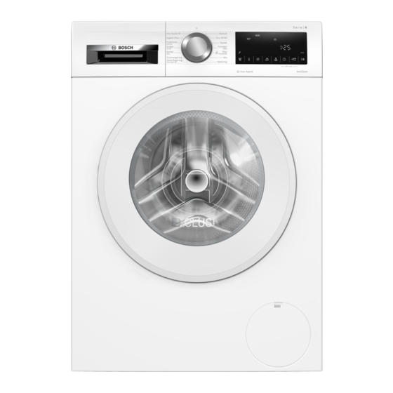 Bosch WGG144ZPSN User Manual And Installation Instructiions