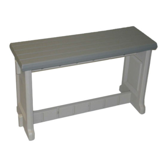 Confer Plastics Leisure Accents ACCENTS 20 BENCH Assembly Manual
