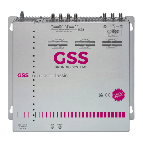 GSS compact STC 4-16 CT lite Assembly Instruction Manual