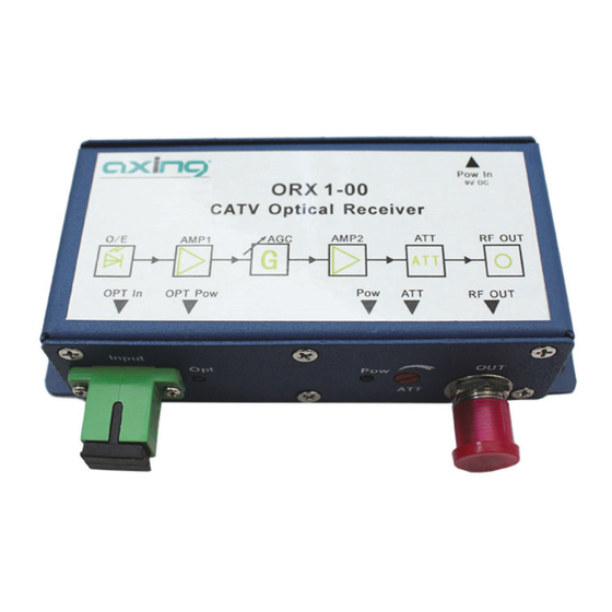 axing ORX 1-00 Operation Instructions Manual