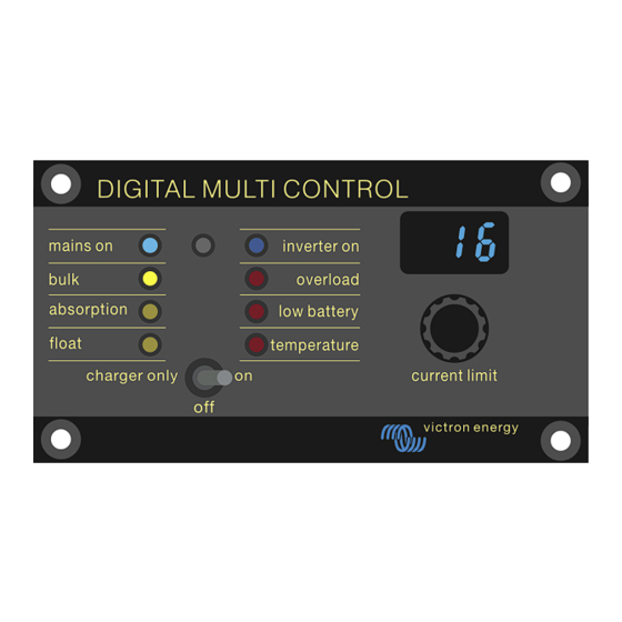 Victron energy Digital Multi Control 200/200A Manual