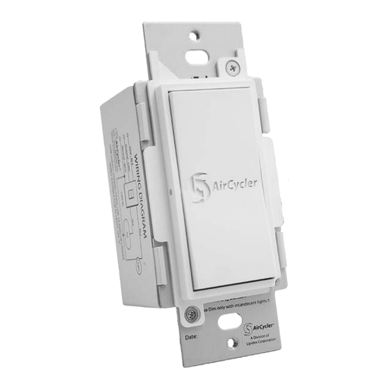 AirCycler VentConnect 1000 Installation & User Manual